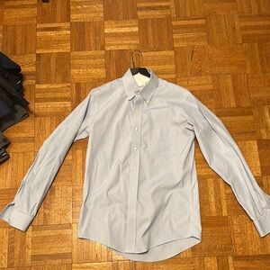 Brooks Brothers Blue Checked Dress Shirt Long-Sleeved Formal